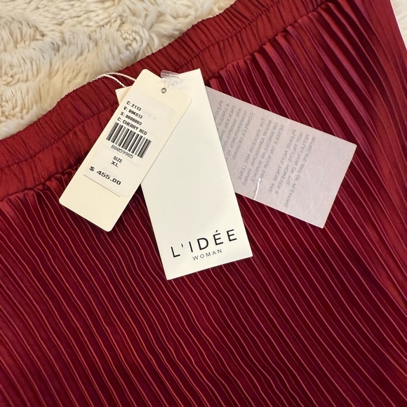 L’IDÉE Strapless Red cherry Pleated Gown Dress - Picture 10 of 15